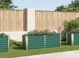 Garden Raised Bed Galvanised Steel 160x40x77 cm Green 44849