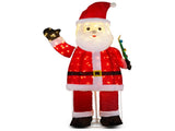 6FT Lighted Santa Christmas Yard Decorations, Pre-lit Pull Up Santa Waving Hand with 180 LED Warm 68804595
