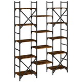 Bookshelf Smoked Oak 127.5x28.5x172.5 cm Engineered Wood 838870