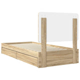Storage Bed with Drawer Sonoma Oak 90 x 200 cm Engineered Wood 3412723