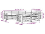 Sofa Sets 7 pcs Natural Solid Acacia Wood 3374979