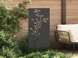 Garden Privacy Screen Black 50 x 140 cm Cold-rolled steel 876322