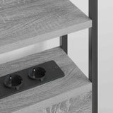 Headboard with Shelf Grey sonoma 90 cm Engineered wood 859678