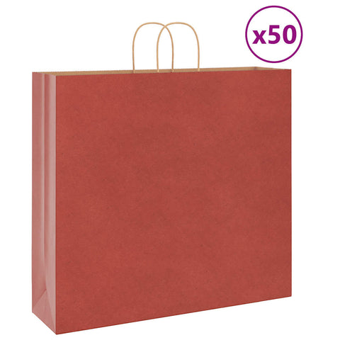 ZNTS Paper Bags 50 pcs with Handles Red 54x15x49 cm 4101752