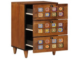 Sideboard with Drawer Walnut 40 x 33 x 75 cm Solid Mango Wood 4018247