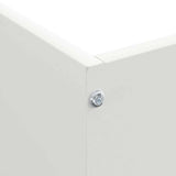 Lawn Edging 6 pcs White 50 x 50 x 13 cm Steel 874719