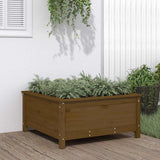 Garden Planter Honey Brown 82.5x82.5x39 cm Solid Wood Pine 825299