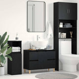 Bathroom Sink Cabinet Black Oak 80 x 33 x 60 cm Engineered Wood 862813