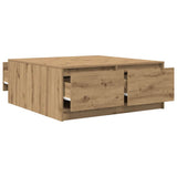 Coffee Table with Drawers Artisan Oak 100x100x40 cm 3328407