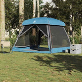 Family Tent Cabin 6-Person Blue Waterproof 4009567