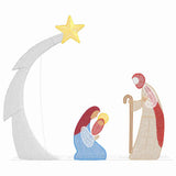 Nativity Scene Warm White 149 x32 x 127.5 cm Polyester 42019623