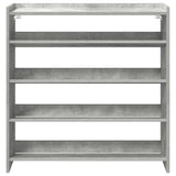 Shoe Rack Concrete Grey 80x25x81 cm Engineered Wood 859908