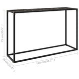 Console Table Black 120x35x75 cm Tempered Glass 322818