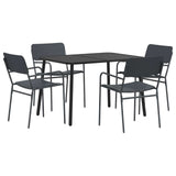 Dining Set 5 pcs Anthracite Steel 3422854