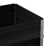 Pallet Collars 2 pcs Black 80x60 cm Solid Wood Pine 4010269