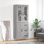 Highboard Grey Sonoma 69.5x34x180 cm Engineered Wood 3198695