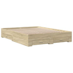 Bed Frame with Drawers without Mattress Sonoma Oak 150x200 cm King Size 3280379