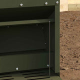 Chicken Treadle Feeder Olive Green 25 x 42 x 40 cm 874688