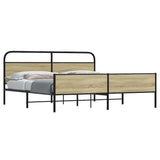 Metal Bed Frame without Mattress Sonoma Oak 180x200 cm Super King 3318695