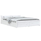 3103560 Bed Frame without Mattress with Drawers White 140x200 cm