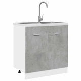 Sink Bottom Cabinet Lyon Concrete Grey 80x46x81.5 cm Engineered Wood 856076