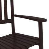 Rocking Chairs with Curved Seats 2 pcs Brown Solid Wood Poplar 3281587