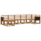 Outdoor Sofa Set 7 pcs Natural Solid Acacia Wood 3385380