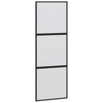 Sliding Door with Hardware Set Black 76x205 cm Tempered Glass 3375954