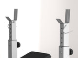 Adjustable Weight Bench with Squat Rack, Heavy Duty Bench Press Rack with Preacher Curl Pad, Leg T3398P376823