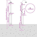 Outdoor Shower 246 cm Solid Pine Wood and Stainless Steel 886352