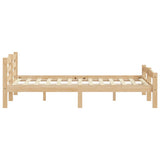 Bed Frame without Mattress Solid Pinewood 200x200 cm 322067