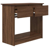 Console Table with Drawers Brown Oak 85.5x38.5x74.5 cm 861397