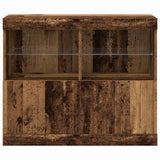 LED Sideboard Brown 81 x 37 x 66.5 cm Engineered Wood 863030