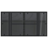 Garden Table with Glass Top Black 100x55x73 cm Poly Rattan 365970