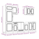7 Piece Kitchen Cabinet Set Kalmar White Engineered Wood 3314761