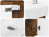 Bathroom Vanity Unit with Tap Smoked Oak 45.5 x 22.5 x 84 cm 889476