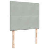 Box Spring Bed with Mattress Light Grey 120x190 cm Small Double Velvet 3290852