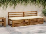 2-Piece Bench Cushions SOEST 2 pcs 100% Polyester Cream 949463