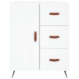 Highboard White 69.5x34x180 cm Engineered Wood 3195987