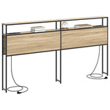 Storage Headboard with Shelf Sonoma oak 180 cm Engineered wood 859766