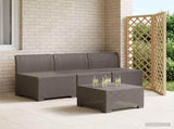3-Seater Garden Sofa Rattan Look PP Light Grey 8011959