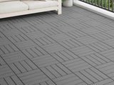 Decking Tile 3D Design 11 pcs Grey 30 x 30 cm WPC 42046680