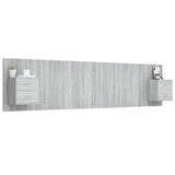 Bed Headboard with Cabinets Grey Sonoma Engineered Wood 3115762
