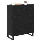 Sideboard Black Oak 69.5 x 34 x 90 cm Engineered Wood and Iron 881524