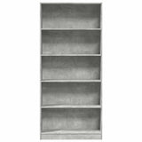 Bookcase Concrete Grey 80x24x176 cm Engineered Wood 857856