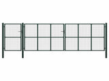 Fence Gate with Lock Green 175 cm Steel 144320