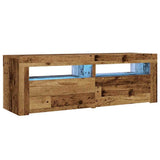 Bedside Cabinets 2 pcs with LEDs Old Wood 60x35x40 cm 3329161