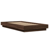 Bed Frame without Mattress Brown Oak 75x190 cm Small Single 3281251