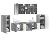 Bathroom Furniture Set 6 pcs Grey Sonoma 100 x 15.5 x 70 cm 3407156