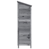 Garden Shed with Roof Grey 106 x 56 x 176.5 cm Solid Fir Wood 42033466